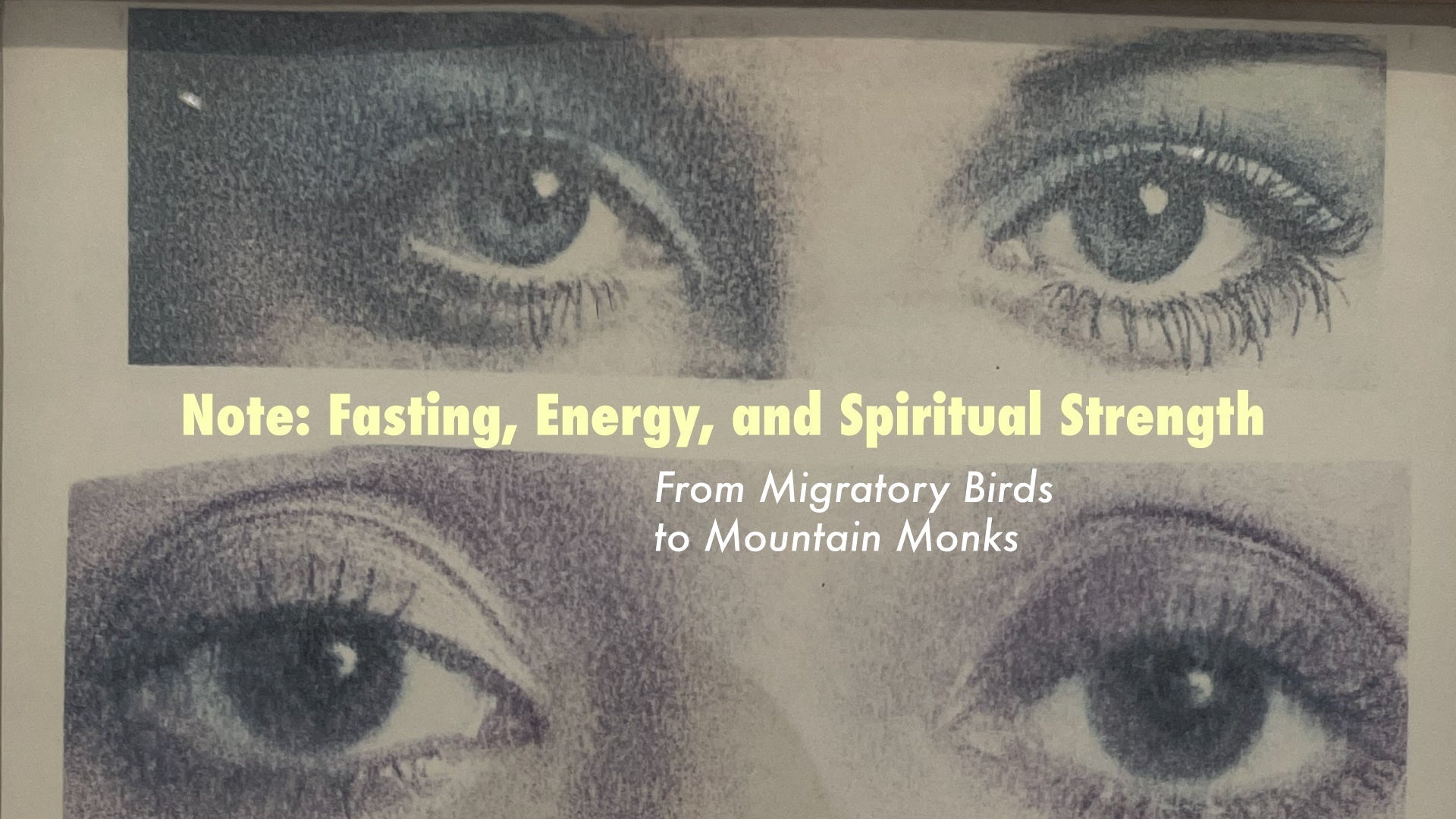 Note: Fasting, Energy, and Spiritual Strength - From Migratory Birds to Mountain Monks
