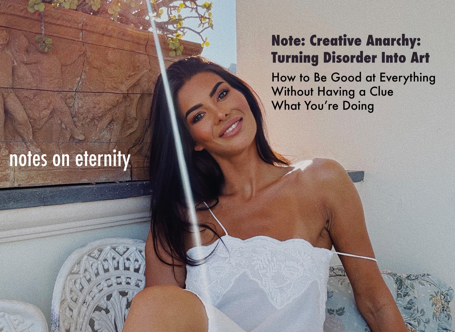 Artist notebook full of messy creative ideas